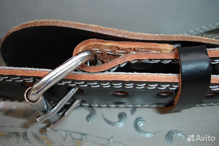 Пояс тяжёлоатлета кожаный - небольшой разм. - S