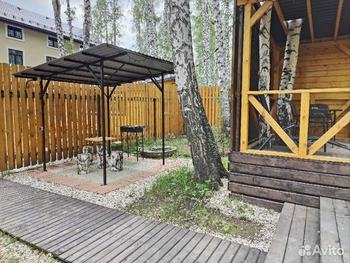 Отдых в домике в березовом лесу на месяц