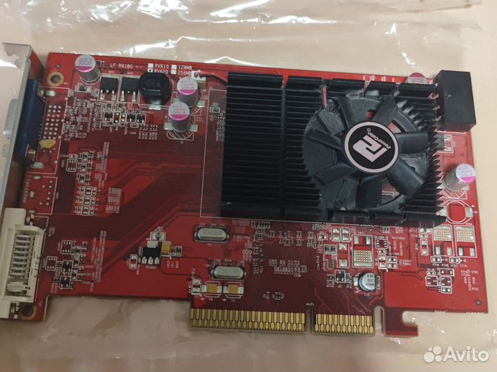 Видеокарта agp винтаж ATI Radeon 9800 hd2400