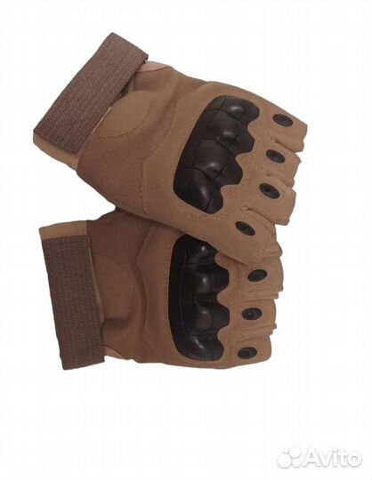 Tактические перчатки без пальцев (кайот) XXL