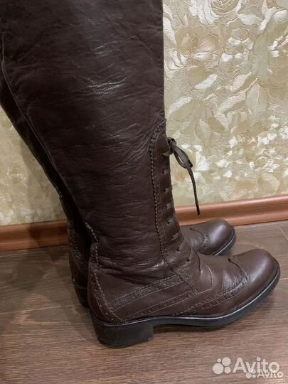 Сапоги 39 размера натуральная кожа Франция