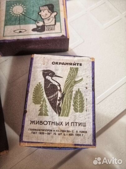 Спички СССР в деревянном коробке