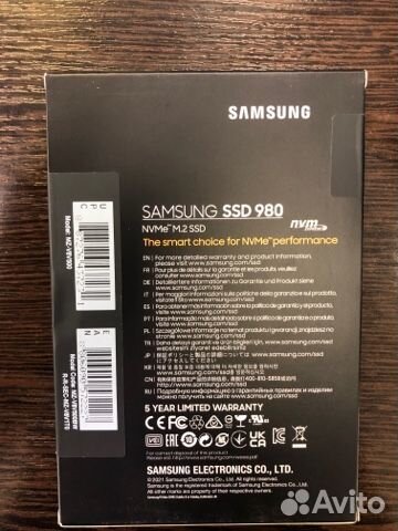 SSD Samsung 980 500gb М.2(новый)