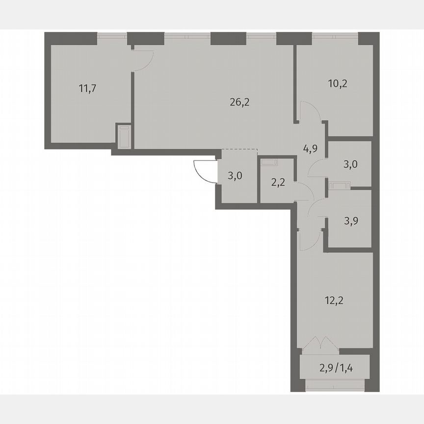 3-к. квартира, 78,8 м², 7/12 эт.