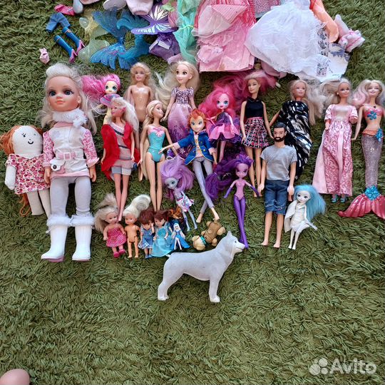 24 куклы с платьями, домаш животными, детьми