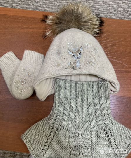 Комплект шапка, шарф