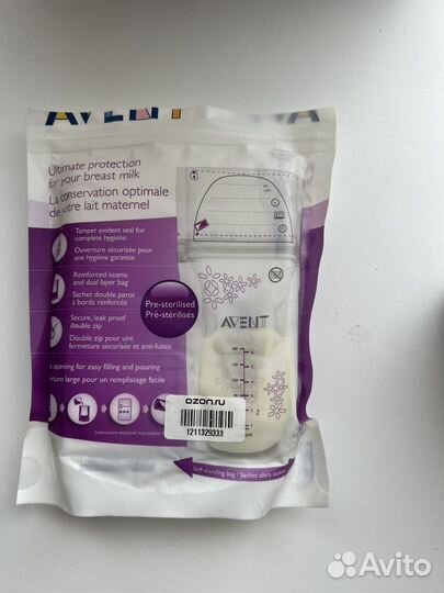 Пакеты для хранения молока avent