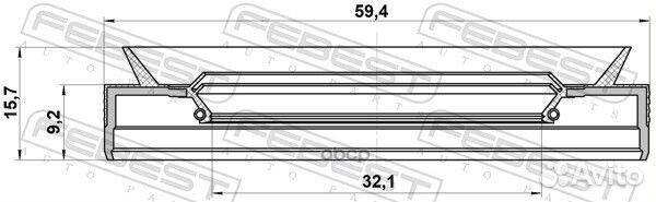 Сальник привода 32.1X59.4X9.2X15.7 95PEY33590916R