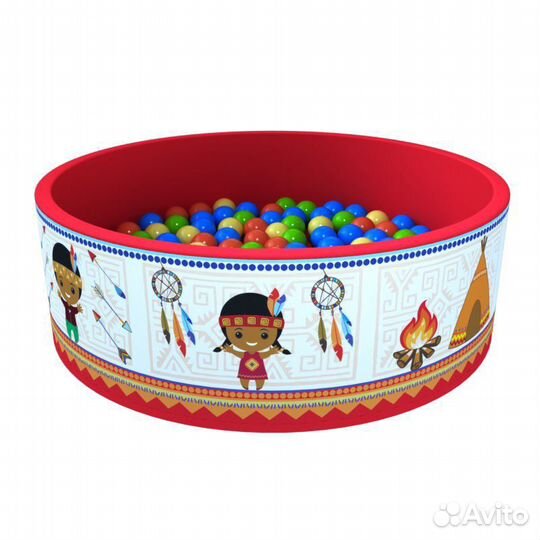 Сухой бассейн Карусель «Индейцы» + 100 шаров