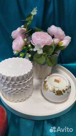 Шкатулки,свечи,вазы, подставки из гипса