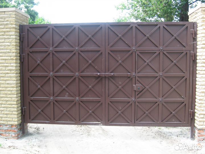 Двери металлические,калитки гаражные забор ворота