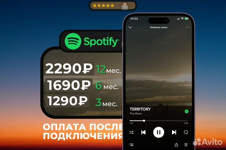 Spotify Premium (индивидуальная подписка)
