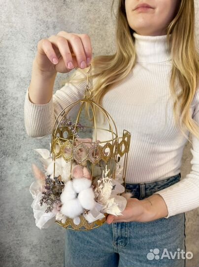 Новый год Композиция в нежных розовых оттенках