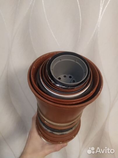 Горшки для комнатных растений пластик