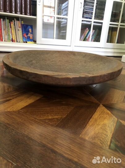 Блюдо старинное греческое деревянное