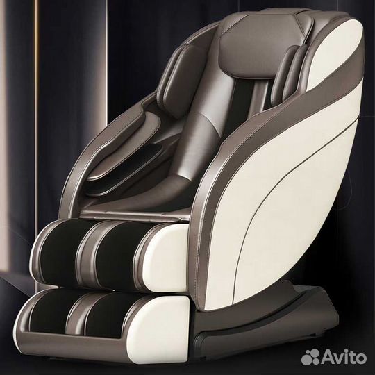Массажное кресло черно-белое