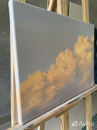 Картина маслом нежные облака