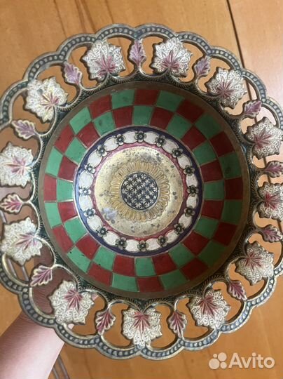 Фруктовница латунь винтаж