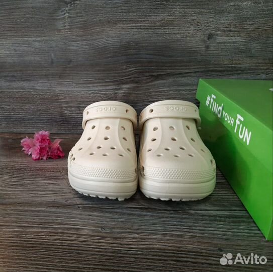 Crocs женские сабо платформа артикул 208186 бежев