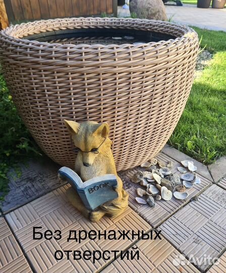 Кашпо из ротанга