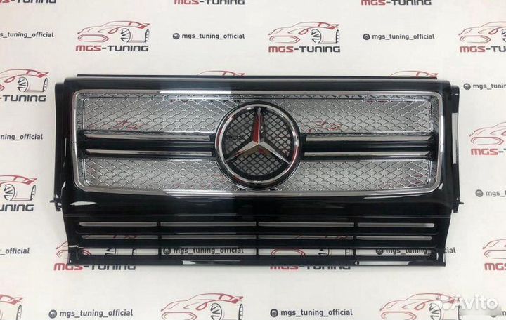 Решётка радиатора G65 хром Гелендваген w463