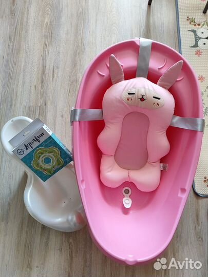 Ванночка, матрас, горка и круг для купания