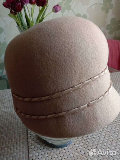 Фетровая шапка р. 55-57 бежевая