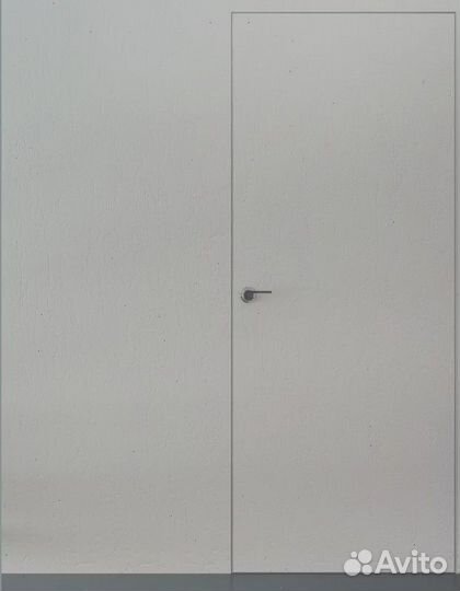 Дверь скрытая межкомнатная кромка хром 2000х900