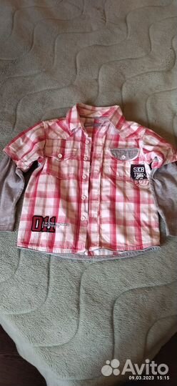 Рубашка б/у на мальчика 98-104 см