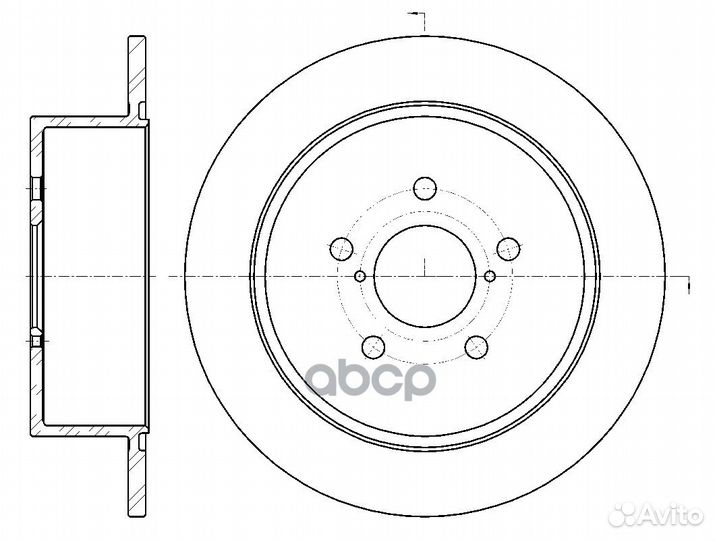 Диск тормозной G-brake GR-01751 Subaru Legacy