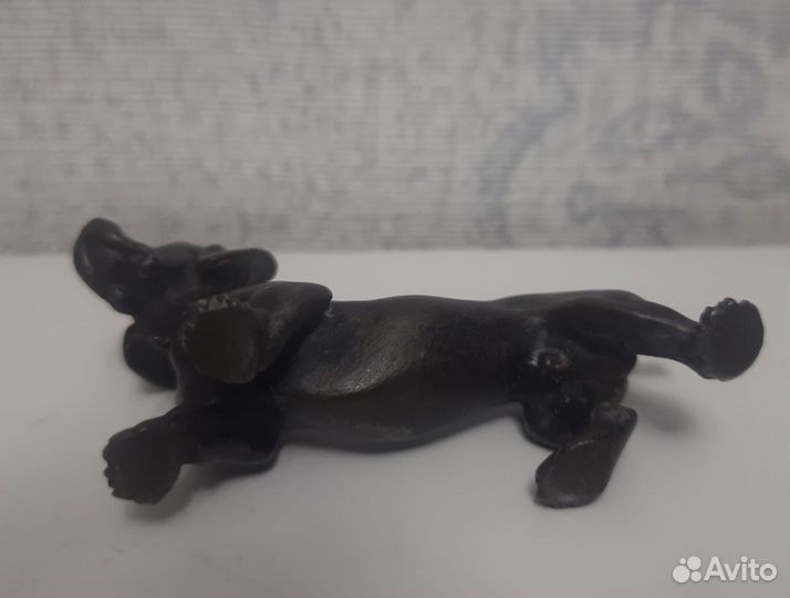 Собачка Такса 19век, чугун Касли