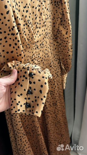 Платье длинное вечернее в горошек