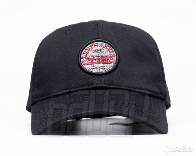Кепка бейсболка Levis 1850 чёрная мягкая