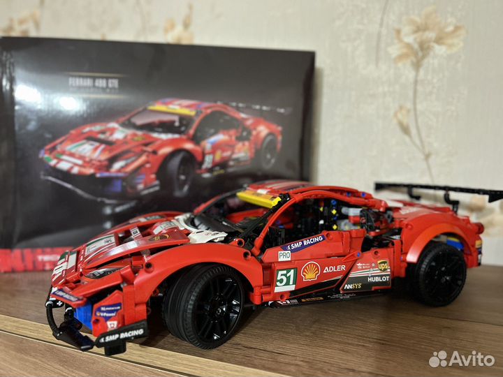 Конструктор Technic Ferari 488 gte (1677 деталей)