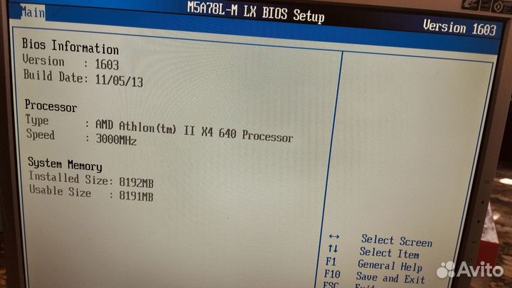 AMD Athlon II X4 640, SocketAM3 + asus M5A78L-M LX