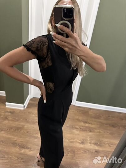 Комбинезон и платье кожзам zara, размер xs-s