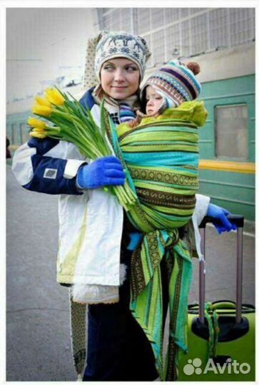 Слинг шарф elleville зелёный триколор