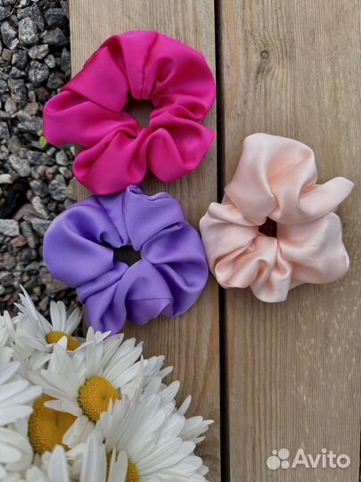 Резинки для волос шелковые женская, детская