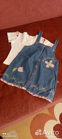 Сарафан с футболкой р. 98