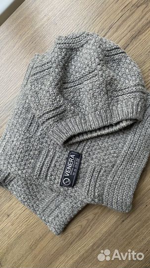 Комплект шапка и шарф venera новый шерсть