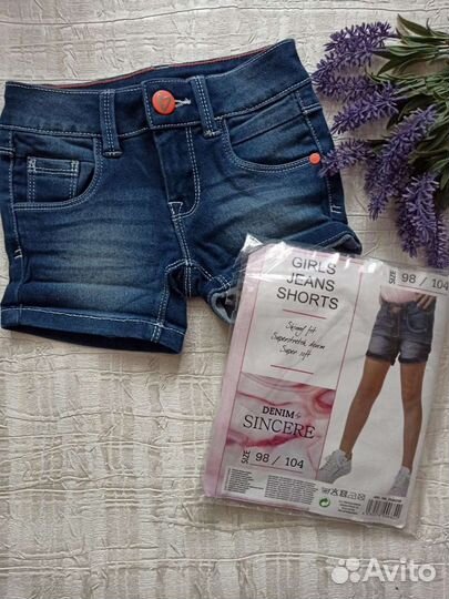 Детские джинсовые шорты на девочку