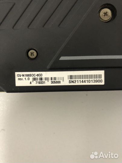 GeForce GTX1660super Gigabyte OC 6Gb