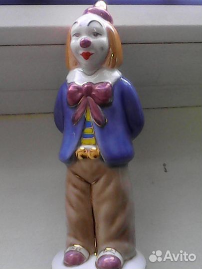 Статуэтка Клоун, собаки Кисловодский фарфор