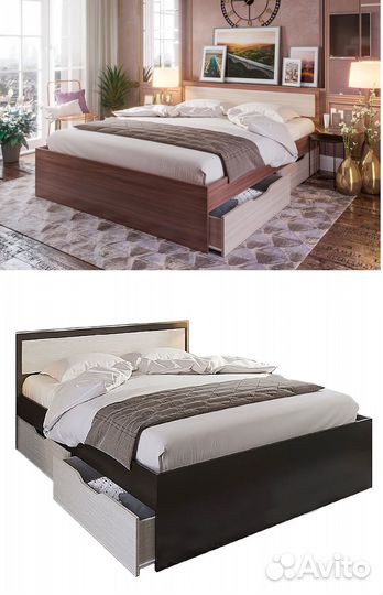 Кровать с матрасом 160х200