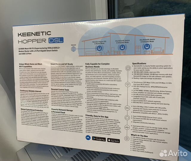 Новый роутер Keenetic hopper DSL KN-3610 Wi-Fi 6