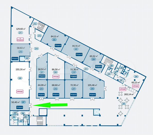 Торговая площадь, 51.8 м²