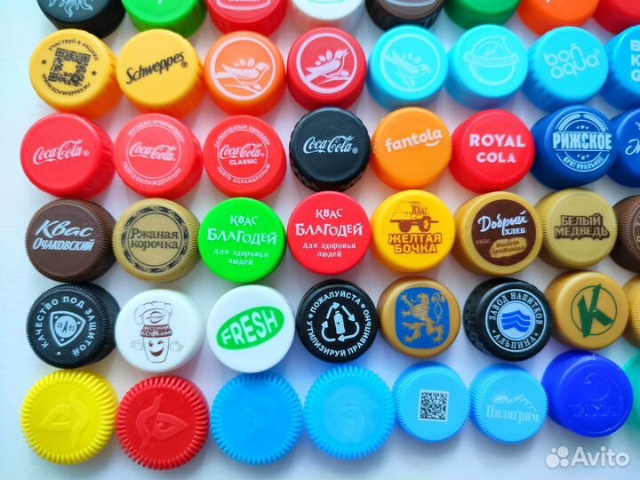 Коллекция крышки пэт, 80 штук