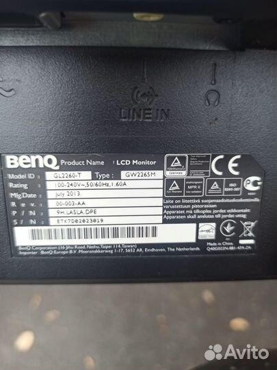 Монитор Benq gl2260-t