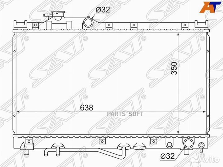 Радиатор Toyota Carina ED 93-98 / Celica 93-99 / Corona Exiv 93-98 / Curren 94-98 TY0002ST200