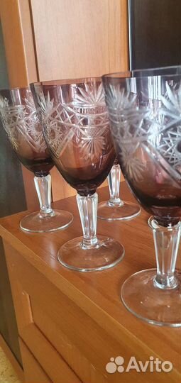 Фужеры хрустальные СССР цветные